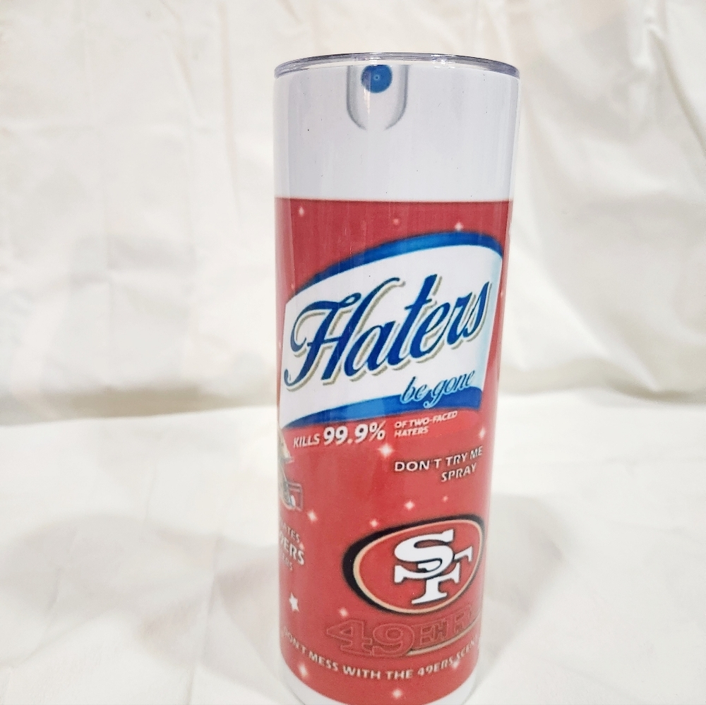 49ers "Haters" Spray Can tumbler